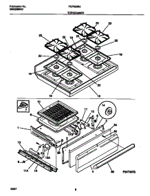 05 - Top / Drawer parts for Frigidaire Range FGF333BADH from AppliancePartsPros.com