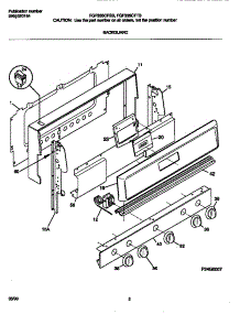 02 - Backguard parts for Frigidaire Range FGF335CFTB from AppliancePartsPros.com