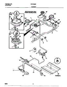 03 - Burner parts for Frigidaire Range FGF335BEWA from AppliancePartsPros.com
