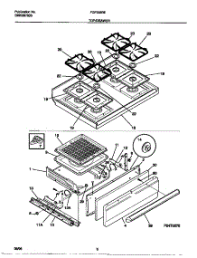 05 - Top / Drawer parts for Frigidaire Range FGF335BEWA from AppliancePartsPros.com