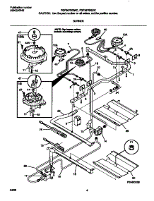 03 - Burner parts for Frigidaire Range FGF367BGDC from AppliancePartsPros.com