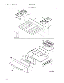 09 - Top / Drawer parts for Frigidaire Range FGF328GMB from AppliancePartsPros.com