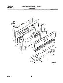 02 - Backguard parts for Frigidaire Range FGF367BGDB from AppliancePartsPros.com