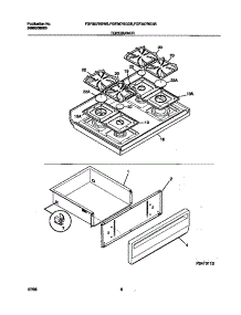 05 - Top / Drawer parts for Frigidaire Range FGF367BGDB from AppliancePartsPros.com