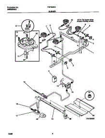 03 - Burner parts for Frigidaire Range FGF333SAWD from AppliancePartsPros.com