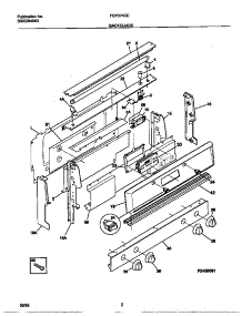 02 - Backguard parts for Frigidaire Range FGF374CCTD from AppliancePartsPros.com