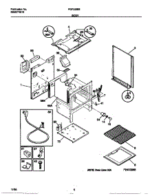 04 - Body parts for Frigidaire Range FGF332BBWB from AppliancePartsPros.com
