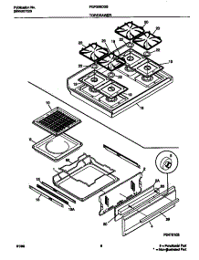 05 - Top / Drawer parts for Frigidaire Range FGF335CGSA from AppliancePartsPros.com