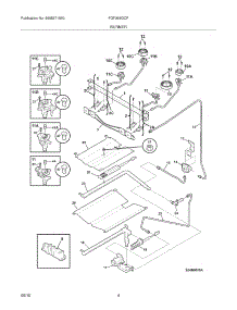 05 - Burner parts for Frigidaire Range FGF368GCP from AppliancePartsPros.com