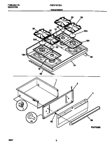 05 - Top / Drawer parts for Frigidaire Range FGF374CCSG from AppliancePartsPros.com