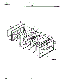 06 - Door parts for Frigidaire Range FGF374CCSG from AppliancePartsPros.com