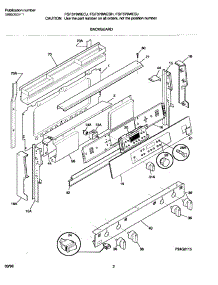 03 - Backguard parts for Frigidaire Range FGF376WESH from AppliancePartsPros.com