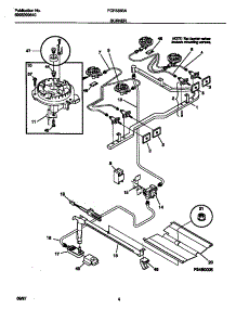 03 - Burner parts for Frigidaire Range FGF333BAWH from AppliancePartsPros.com