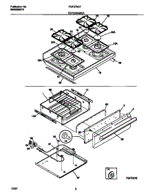 05 - Top / Drawer parts for Frigidaire Range FGF376CETE from AppliancePartsPros.com