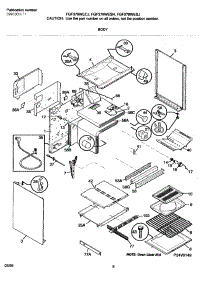 07 - Body parts for Frigidaire Range FGF376WESH from AppliancePartsPros.com