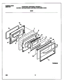 06 - Door parts for Frigidaire Range FGF376CETJ from AppliancePartsPros.com