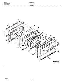 06 - Door parts for Frigidaire Range FGF376CETE from AppliancePartsPros.com