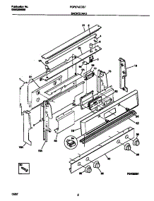 02 - Backguard parts for Frigidaire Range FGF374CCSF from AppliancePartsPros.com
