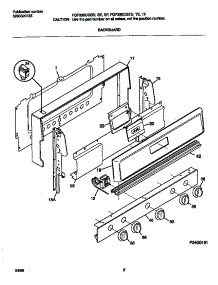 02 - Backguard parts for Frigidaire Range FGF335CGTE from AppliancePartsPros.com