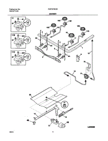05 - Burner parts for Frigidaire Range FGF337BCB from AppliancePartsPros.com