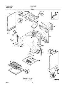 07 - Body parts for Frigidaire Range FGF337BCB from AppliancePartsPros.com