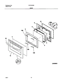 11 - Door parts for Frigidaire Range FGF337BCB from AppliancePartsPros.com