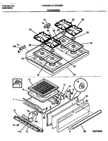 05 - Top / Drawer parts for Frigidaire Range FGF333SADB from AppliancePartsPros.com