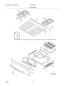 09 - Top / Drawer parts for Frigidaire Range FGF337ECD from AppliancePartsPros.com