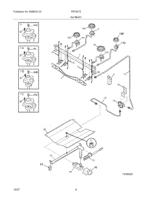 05 - Burner parts for Frigidaire Range FGF337GWC from AppliancePartsPros.com