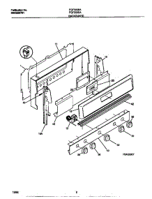 02 - Backguard parts for Frigidaire Range FGF333SAWF from AppliancePartsPros.com