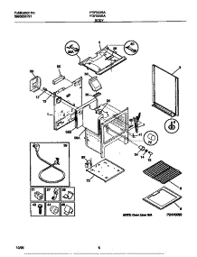 04 - Body parts for Frigidaire Range FGF333SAWF from AppliancePartsPros.com