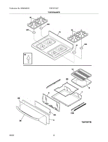 09 - Top / Drawer parts for Frigidaire Range FGF337GCF from AppliancePartsPros.com