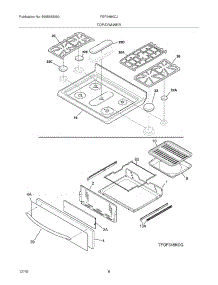 09 - Top / Drawer parts for Frigidaire Range FGF348KCJ from AppliancePartsPros.com