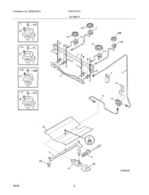 05 - Burner parts for Frigidaire Range FGF337GCD from AppliancePartsPros.com