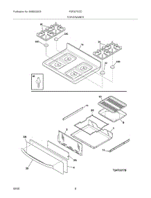 09 - Top / Drawer parts for Frigidaire Range FGF337GCD from AppliancePartsPros.com