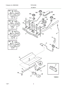 05 - Burner parts for Frigidaire Range FGF345GSA from AppliancePartsPros.com