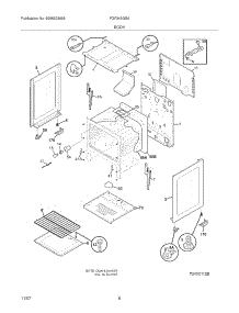 07 - Body parts for Frigidaire Range FGF345GSA from AppliancePartsPros.com