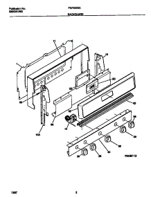 02 - Backguard parts for Frigidaire Range FGF333SADH from AppliancePartsPros.com