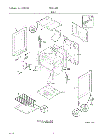 07 - Body parts for Frigidaire Range FGF345GSB from AppliancePartsPros.com