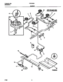 03 - Burner parts for Frigidaire Range FGF333SAWJ from AppliancePartsPros.com