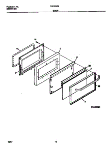 06 - Door parts for Frigidaire Range FGF333SADH from AppliancePartsPros.com