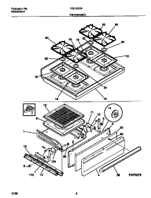 05 - Top / Drawer parts for Frigidaire Range FGF333SAWJ from AppliancePartsPros.com