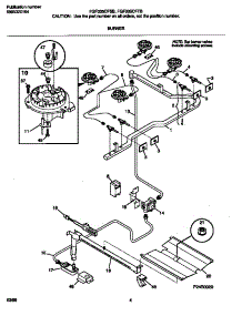 03 - Burner parts for Frigidaire Range FGF335CFSB from AppliancePartsPros.com