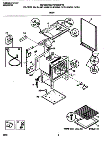 04 - Body parts for Frigidaire Range FGF335CFSB from AppliancePartsPros.com