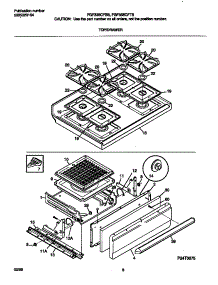 05 - Top / Drawer parts for Frigidaire Range FGF335CFSB from AppliancePartsPros.com