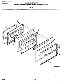 06 - Door parts for Frigidaire Range FGF335CFSB from AppliancePartsPros.com