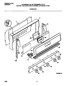 02 - Backguard parts for Frigidaire Range FGF334BGDF from AppliancePartsPros.com
