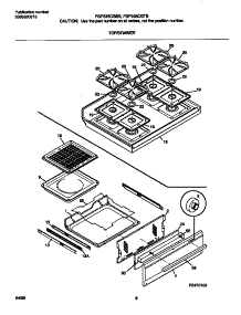 05 - Top / Drawer parts for Frigidaire Range FGF335CGTB from AppliancePartsPros.com