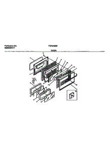 06 - Door parts for Frigidaire Range FGF350BBDA from AppliancePartsPros.com