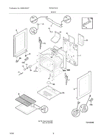 07 - Body parts for Frigidaire Range FGF337ECC from AppliancePartsPros.com